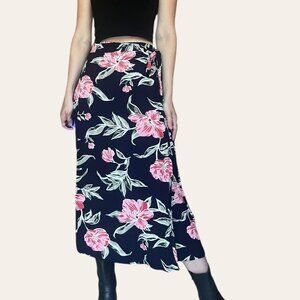 Japna floral print maxi wrap skirt xs/s